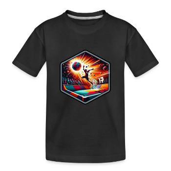 Gaga Ball Dodgeball Hexagone Pit Sport Jeu d’équipe - T-shirt bio Premium Enfant - noir - Devant