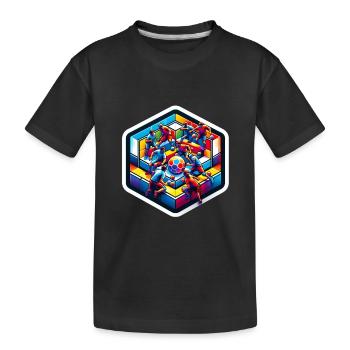 Gaga Ball Dodgeball Hexagon Pit Sport Team Game - Kids' Premium Organic T-Shirt - black - Front