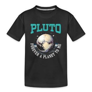 Pluton, planète, astronomie, astronome de l’espace, astronaute - T-shirt bio Premium Enfant - noir - Devant