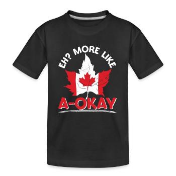 Canada tag pays nationalité Maple Leaf Canadien - T-shirt bio Premium Enfant - noir - Devant