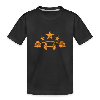 Fitness avec haltères - T-shirt bio Premium Enfant - noir - Devant