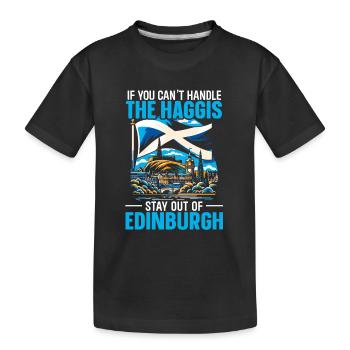 Edinburgh Schottland Großbritannien - Kinder Premium Bio T-Shirt - Schwarz - Vorne