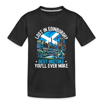 Edinburgh Schottland Großbritannien - Kinder Premium Bio T-Shirt - Schwarz - Vorne
