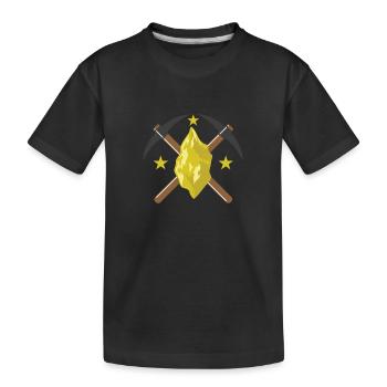 Pépite d’Aurum avec cueillette - T-shirt bio Premium Enfant - noir - Devant