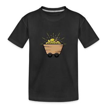 Chariot avec Aurum - T-shirt bio Premium Enfant - noir - Devant
