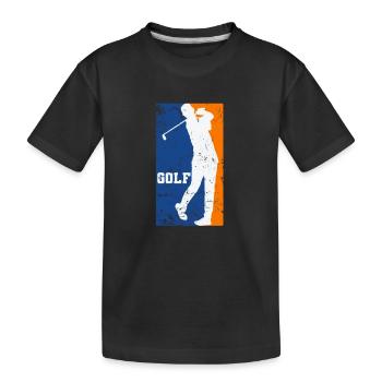 Balle de golf Iron Trend Sport Tee Off - T-shirt bio Premium Enfant - noir - Devant