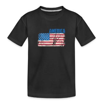 USA America Rock Music - Kids' Premium Organic T-Shirt - black - Front