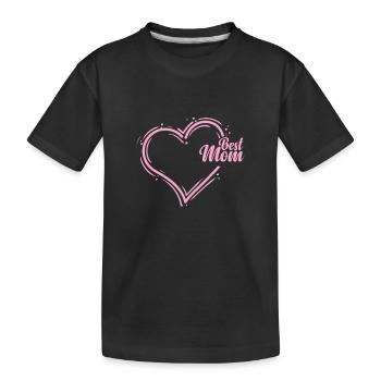 Best Mom Muttertag Mami - Kinder Premium Bio T-Shirt - Schwarz - Vorne