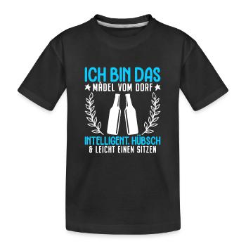Fille du village - T-shirt bio Premium Enfant - noir - Devant