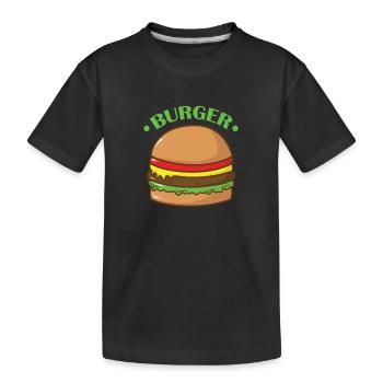 Burgers, restauration rapide, délicieux - T-shirt bio Premium Enfant - noir - Devant