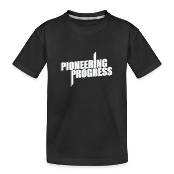 Pioneering Progress - Kids' Premium Organic T-Shirt - black - Front