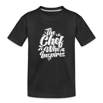 Le chef qui inspire - T-shirt bio Premium Enfant - noir - Devant