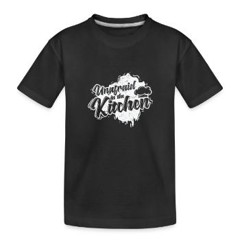 sans peur dans la cuisine - T-shirt bio Premium Enfant - noir - Devant