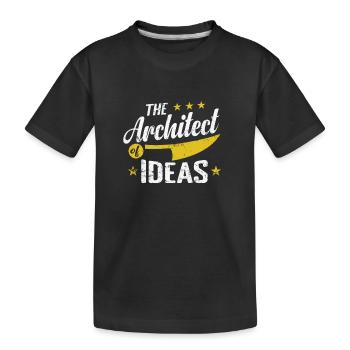 The Architect of Ideas - Kinder Premium Bio T-Shirt - Schwarz - Vorne
