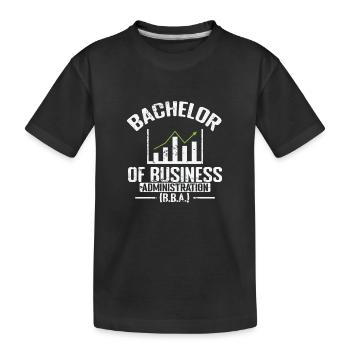 Baccalauréat en administration des affaires (B.A.A.) - T-shirt bio Premium Enfant - noir - Devant