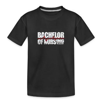 Baccalauréat en pratique infirmière - T-shirt bio Premium Enfant - noir - Devant