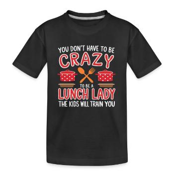 Lunch Lady, Schulkantinenarbeiterin, Dinner Lady - Kinder Premium Bio T-Shirt - Schwarz - Vorne