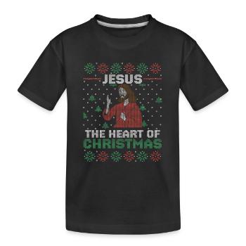 Religieux de Noël de Jésus-Christ - T-shirt bio Premium Enfant - noir - Devant