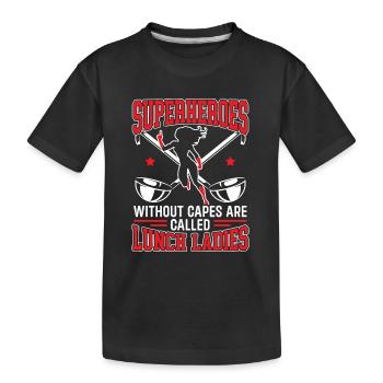 Lunch Lady, Schulkantinenarbeiterin, Dinner Lady - Kinder Premium Bio T-Shirt - Schwarz - Vorne