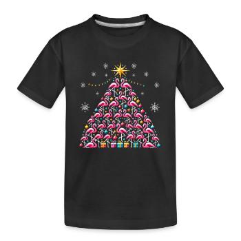 Drôle Noël nain de jardin Père Noël - T-shirt bio Premium Enfant - noir - Devant