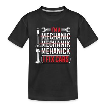 Dire mécanicien - T-shirt bio Premium Enfant - noir - Devant