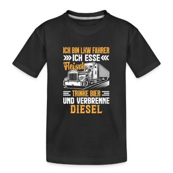 CAMION - T-shirt bio Premium Enfant - noir - Devant