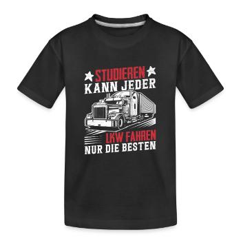 Camionneur - T-shirt bio Premium Enfant - noir - Devant