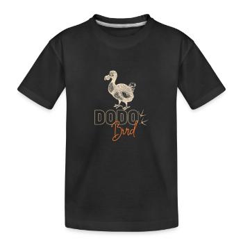 Dodo Bird from Reunion - Kids' Premium Organic T-Shirt - black - Front