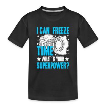 Appareil photo Freeze Time - T-shirt bio Premium Enfant - noir - Devant