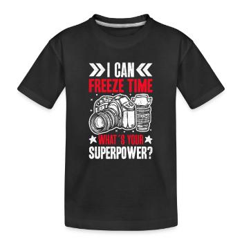Ich Bin Fotograf - Kinder Premium Bio T-Shirt - Schwarz - Vorne
