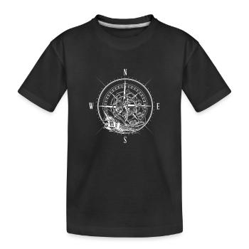 Cardinal directions boussole sailor voilier - T-shirt bio Premium Enfant - noir - Devant