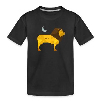 Polygone lion - T-shirt bio Premium Enfant - noir - Devant