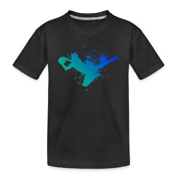 Football Footballer Goalkeeper Football match - Kids' Premium Organic T-Shirt - black - Front