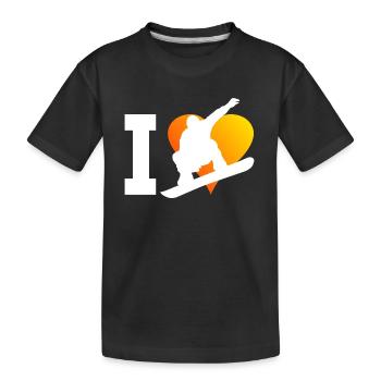 Snowboard Snowboard Hommes Snowboard Femmes Snowboarder - T-shirt bio Premium Enfant - noir - Devant