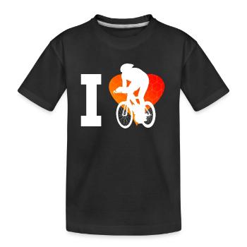 Cyclisme sur route hommes course cycliste vélo de route - T-shirt bio Premium Enfant - noir - Devant