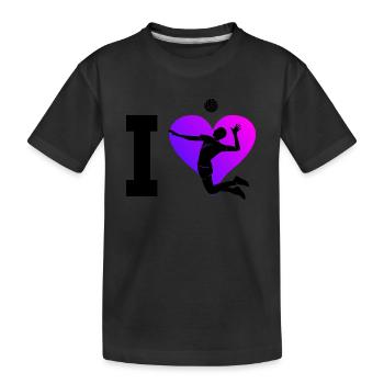 Volleyball Women's Beach Volley Men's Volleyball - Kids' Premium Organic T-Shirt - black - Front