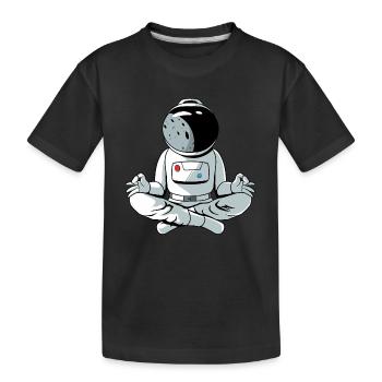 Yoga Astronaut Yogasitz - Kinder Premium Bio T-Shirt - Schwarz - Vorne