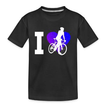 Vélo de route pour femmes Vélo de route Vélo de route Vélo de route - T-shirt bio Premium Enfant - noir - Devant