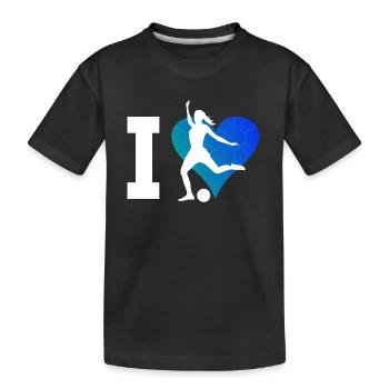 Football féminin Footballeurs masculins - T-shirt bio Premium Enfant - noir - Devant
