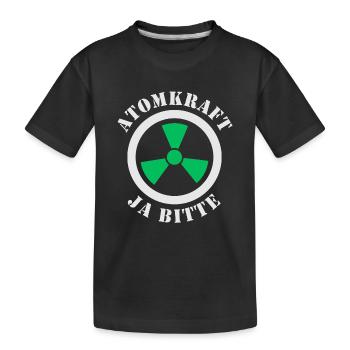 Atomkraft, Ja bitte - Kinder Premium Bio T-Shirt - Schwarz - Vorne
