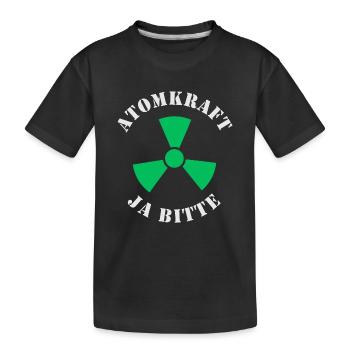 Atomkraft, Ja bitte - Kinder Premium Bio T-Shirt - Schwarz - Vorne