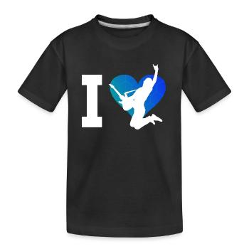 Guitar Gitarre Egitarre akustische gitarre - Kinder Premium Bio T-Shirt - Schwarz - Vorne