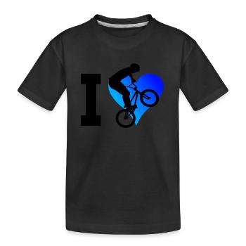 Cyclisme Hommes Femmes Vélo bmx jeune bmx - T-shirt bio Premium Enfant - noir - Devant