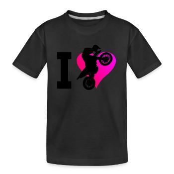 Motocross Dirt Bike Dirt Biker Men's Dirt Bike - Kids' Premium Organic T-Shirt - black - Front