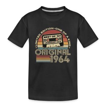 Original 1964 Retro Jahrgang Geburtstag Geschenk - Kinder Premium Bio T-Shirt - Schwarz - Vorne