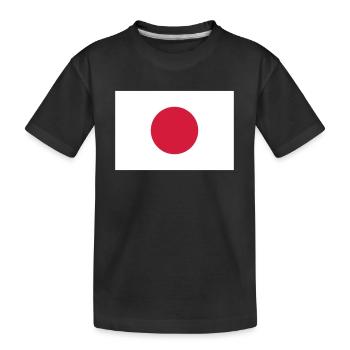 Nationalflagge von Japan - Kinder Premium Bio T-Shirt - Schwarz - Vorne