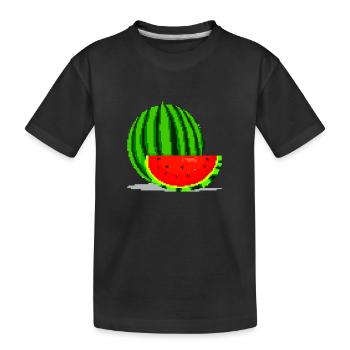 Pixel Art Melon - T-shirt bio Premium Enfant - noir - Devant