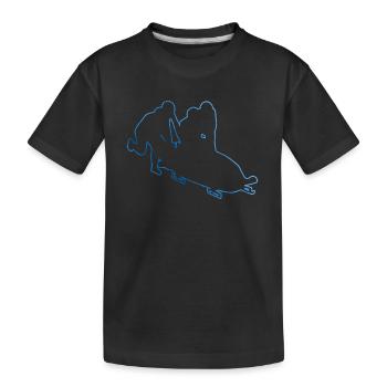 Zweierbob Damen Bob Bobsport Bob fahren Herren - Kinder Premium Bio T-Shirt - Schwarz - Vorne