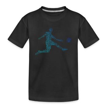 Fussballspielen Fussballspiel Fussball Herren - Kinder Premium Bio T-Shirt - Schwarz - Vorne