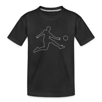 Fussballspiel Soccer Fussballspielen Football - Kinder Premium Bio T-Shirt - Schwarz - Vorne